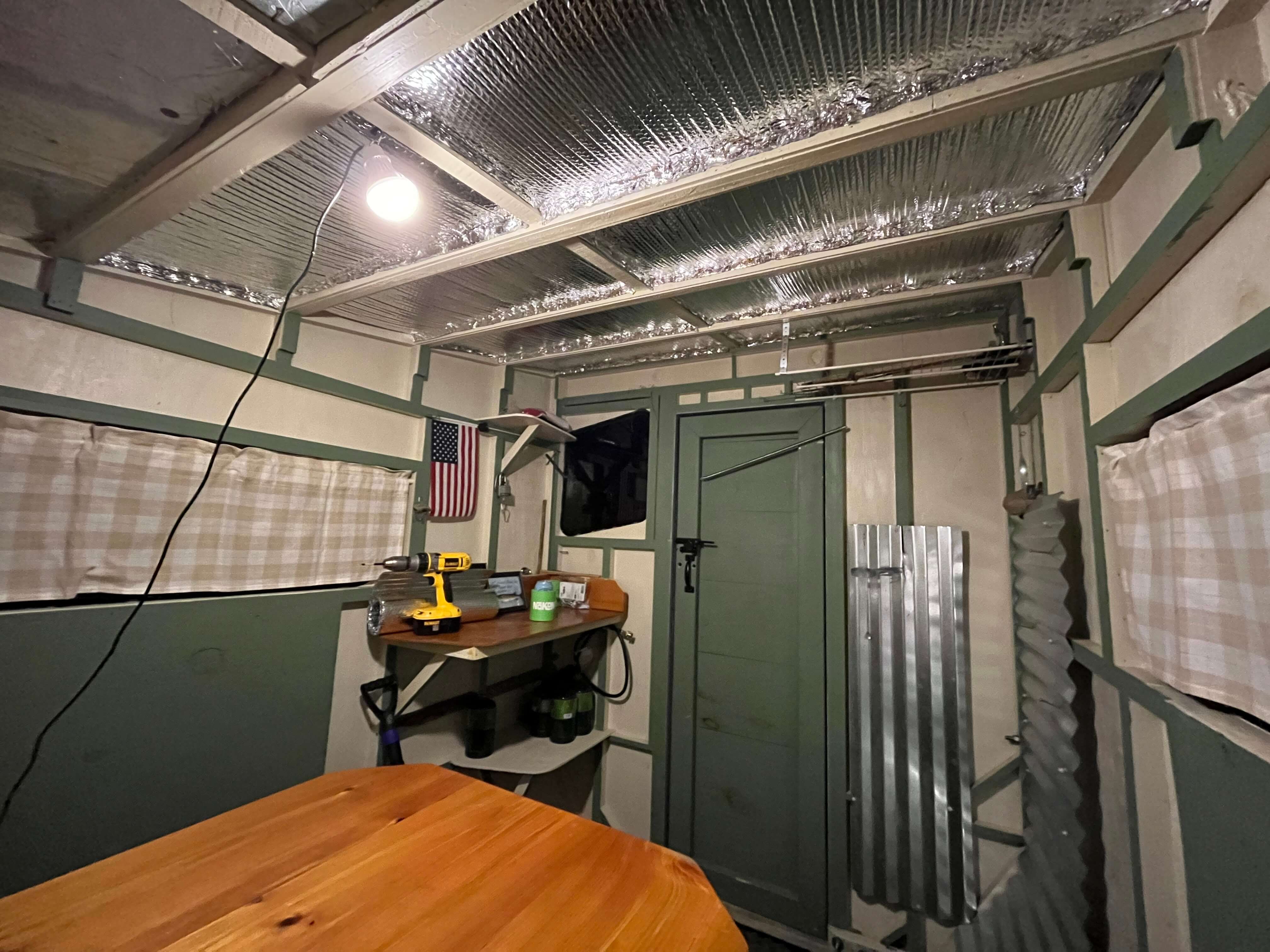 Ice shack interior